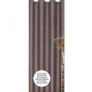 Homemaison Paire de Rideaux 80% Occultants Unis Taupe 140 x 260 cm