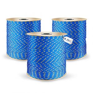 DQ-PP Corde Polypropylene | Bleu | 30 mètres | 6 millimètres d'épaisseur | Grapin Cordage | Marine Ficelle | Filet Cordage Cordelette Levage Escalade