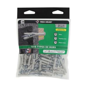 Red Head Lot de 100 chevilles Frapex M &Oslash;5 x 25 mm
