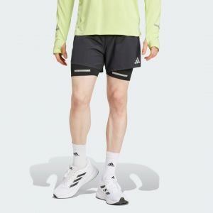Adidas Short de running r&eacute;fl&eacute;chissant 2 en 1 Ultimate