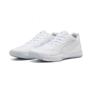 Puma Mixte Accelerate Turbo 4 Chaussure de Terrain int&eacute;rieur, White Silver Ash Gray, 42 EU
