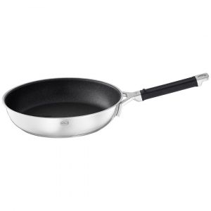 Rösle Poêle à Frire SILENCE PRO - Poêle avec Revêtement Anti-adhésif, Manche en Silicone, Acier Inoxydable 18/10 - Convient pour l'Induction, Passe au Lave-Vaisselle, 28 cm