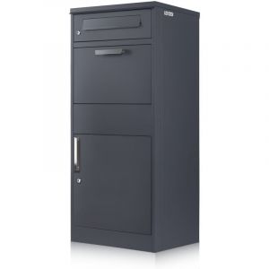 Zelsius - Boîte à lettres pour colis Neptun acier revêtu par poudre RAL7016 anthracite avec antivol