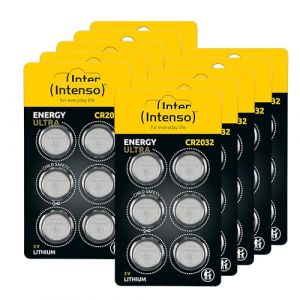Intenso Energy Ultra Lot de 60 Piles Bouton au Lithium CR2032 10 x 6 Blister, 7502436MP