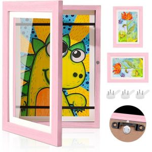 Cadre Photo A4 - NIKCORP - Bois Rose - 32 x 24 cm - Élégant - Décoratif