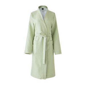 Le Jacquard Français Peignoir Duetto XL 100% coton Vert - Couleur Vert - Taille XS