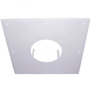 Joncoux Plaque de propreté - 500x500MM - blanche - pour conduit de diamètre 100MM