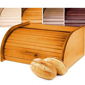 KADAX Boîte à Pain en Bois Grand Pain au Miel