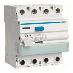 Hager CDA425J Interrupteur FI 25 A 30 mA Type A 4 Broches