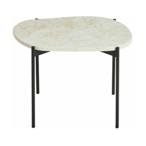 Table d'appoint travertin ivoire 57,2 x 40,5 cm La Terra - Woud