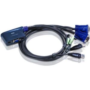 Aten CS62US - Commutateur KVM VGA USB &agrave; 2 ports avec audio