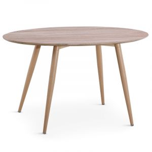 Image de Declikdeco Table Ovale Scandinave Effet Chêne MAEL