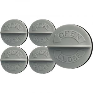 Vhbw 5x Capuchon à visser pour filtre à cartouche compatible avec Dewalt D27902, D27900, D27902M, D27901 aspirateur blanc / gris
