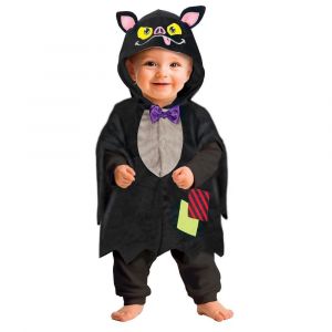 FIESTAS GUIRCA | Costume de Chauve-Souris Bébé (18-24 Mois) - Cagoule et Poncho - Costumes d'Animaux pour Halloween, Carnaval et Fêtes Costumées - Idéal pour Bébé et Petits Enfants - Noir