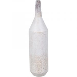 Bigbuy Home Vase Blanc Fer 15 x 15 x 60,5 cm