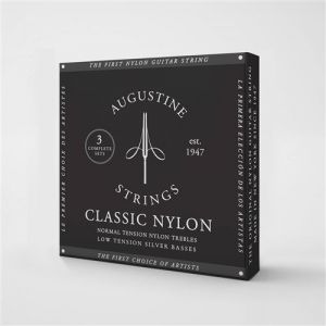 Augustine Classic Nylon - Noir - 3x - Jeu de 6 cordes - tension normale/basse