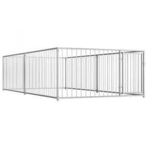 Helloshop26 - Chenil ext&eacute;rieur cage enclos parc animaux chien d'ext&eacute;rieur pour chiens 100 cm