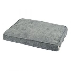 Image de Love Story, Coussin Rectangle Velours Chenille Polyester 80 x 60 x 10 cm Granit Gris