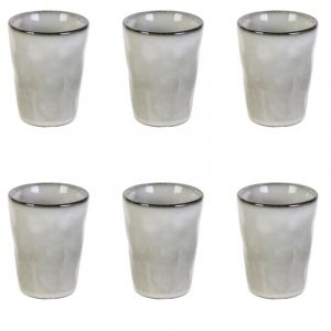 Lot de 6 T es "Au Gr&egrave;s du Temps" 7cm Gris Prix