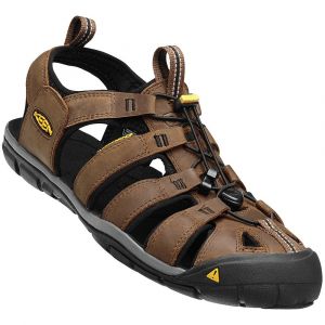 Keen Clearwater CNX Leather - Sandales homme Dark Earth / Black 42