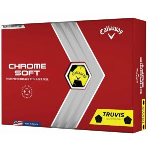 Image de Callaway Chrome Soft Truvis Balles de Golf Mixte, Jaune/Noir, M