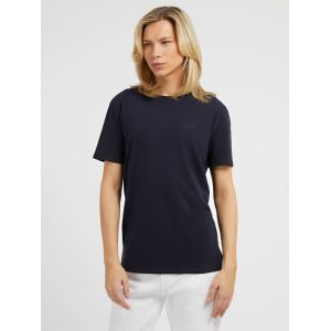 Guess T-shirt broderie logo frontale Bleu - Couleur Bleu - Taille M