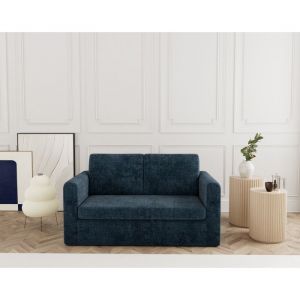 Bestmobilier - Marilia - canapé 2 places convertible déplimousse en velours texturé