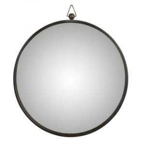 Miroir Mural Design en Métal "Aurore" 69cm Noir Prix