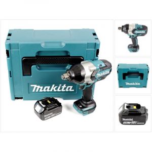 Makita DTW 1001 F1J 18 V Li-Ion Brushless Boulonneuse à chocs sans fil avec Boîtier Makpac + 1x Batterie BL 1830 3,0 Ah - sans Chargeur