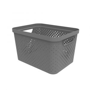 Image de Sundis Panier de rangement avec poignées 16 L gris