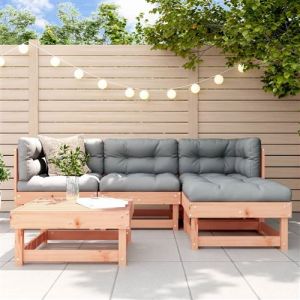 VidaXL Salon de jardin 5 pcs bois massif douglas