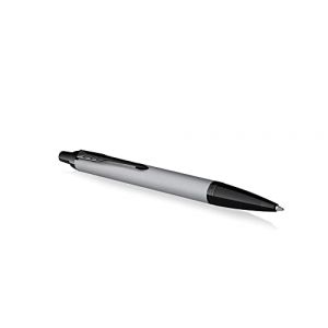 Parker IM stylo bille | Gris mat avec attributs noirs | Pointe moyenne avec recharge d’encre bleue | Coffret cadeau