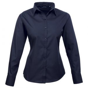 Premier Chemise en popeline à manches longues pour femme de la marque - Bleu - 36