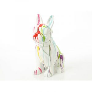 Amadeus Bulldog Cravate Trash Blanc 80 cm Blanc