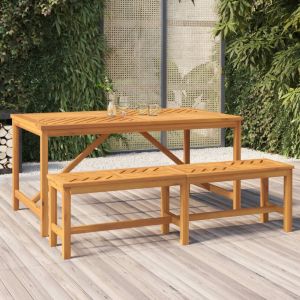 VidaXL Table à manger de jardin 150x90x74 cm bois d'acacia solide
