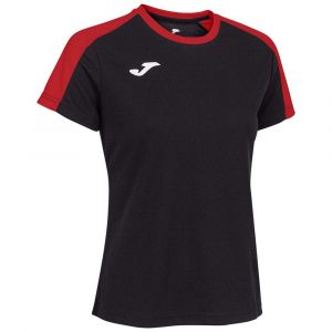 Joma Eco Championship T-Shirt à Manches Courtes pour Femme, Noir/Rouge