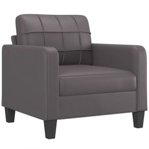 VidaXL Ensemble de canapés 4 pcs avec coussins gris similicuir 3201355