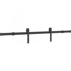 VidaXL Kit de quincaillerie de porte coulissante 152,5 cm acier noir