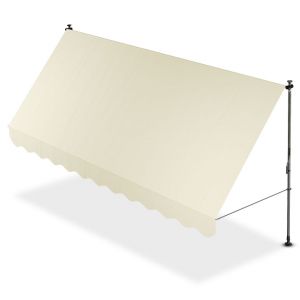 Juskys Auvent de soleil - 400 x 120 cm - Déperlant et résistant aux UV - Beige