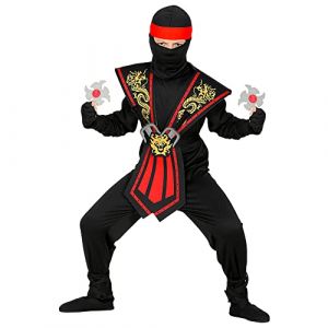 Widmann W MILANO Party Fashion - Costume enfant Ninja avec set d'armes, combattant japonais, guerrier
