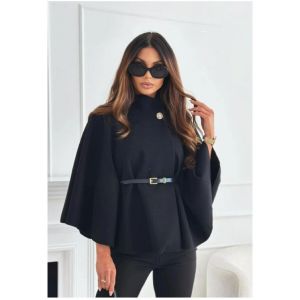 Kebello Manteau Cape Poncho Noir F
