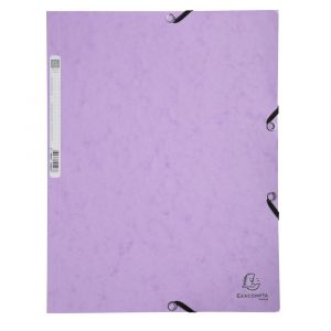 Image de Exacompta 55535E - Chemise à élastique 3 rabats Carte lustrée, coloris mauve