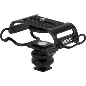 Movo SMM5-B Support antichoc universel pour microphone et enregistreur portable – Compatible avec Zoom H1n, H2n, H4n, H5, H6, Tascam DR-40x, DR-05x, DR-07x et autres avec une vis de montage de 6,35 mm