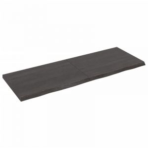VidaXL Dessus de bureau gris foncé 140x50x4 cm bois chêne traité Dark grey