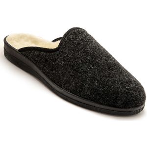 Chaussons Pediconfort Mules mixtes fourrées laine majoritaire - Couleur 38,39 - Taille Gris