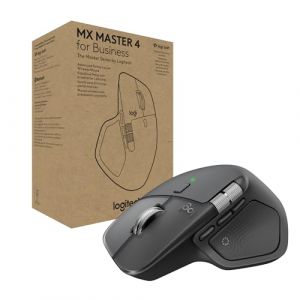 Logitech MX Master 4 for Business, Souris sans Fil avec clics discrets, 8 000 PPP, défilement MagSpeed, récepteur Logi Bolt, Bluetooth, Actions Ring, haptique, Charge USB-C-Graphite