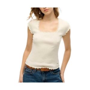 Superdry T-shirt à encolure carrée femme Essential