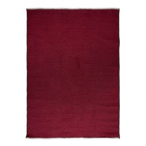 Thedecofactory REVERSIBLE EFFECT - Tapis réversible rouge/charbon 160x230 - Rouge