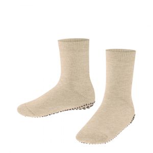 Falke Catspads K HP coton laine picots sur la semelle 1 paire, Chaussettes Chaussons Mixte enfant, Beige (Sand Melange 4650), 27-30