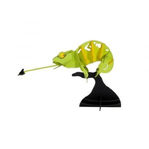 Fridolin Maquette 3D en papier Caméléon vert